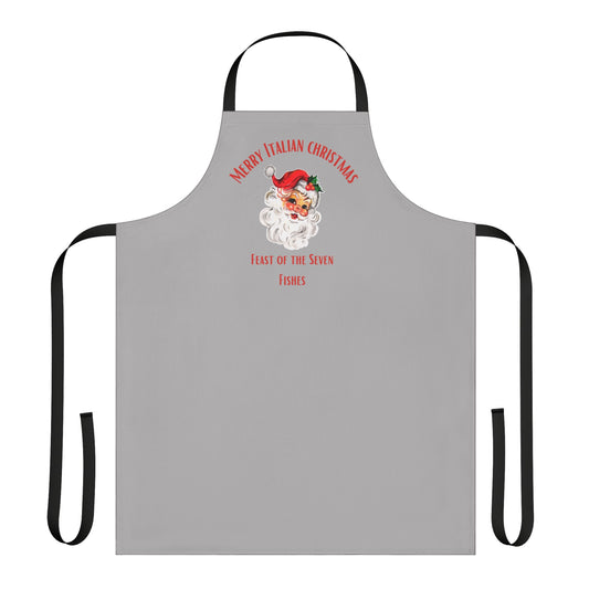 Apron, Italian Christmas Feast of 7 Fishes Design, Cooking Kitchen Gift, Holiday Chef Apron, Festive Cooking Apron, Food Lover Gift