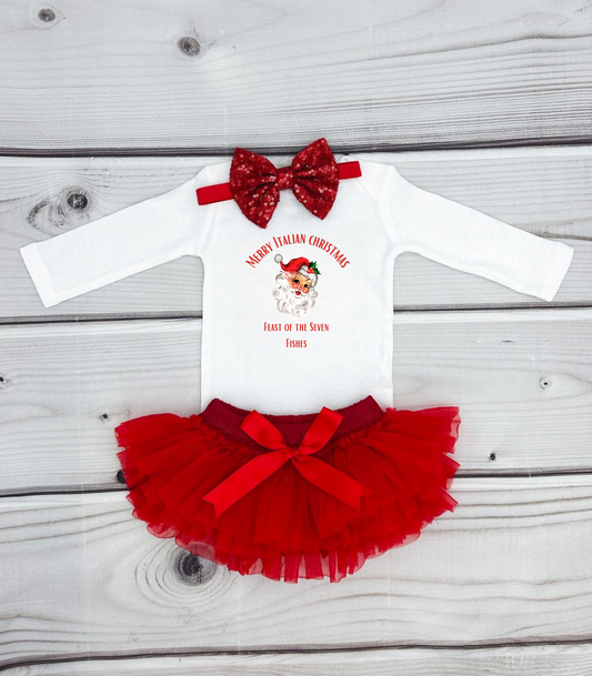 Baby Christmas Bodysuit, Holiday Baby Outfit, Infant Xmas , Buon Natale Baby Romper, Festive Newborn Clothes, Cute Christmas Gift for